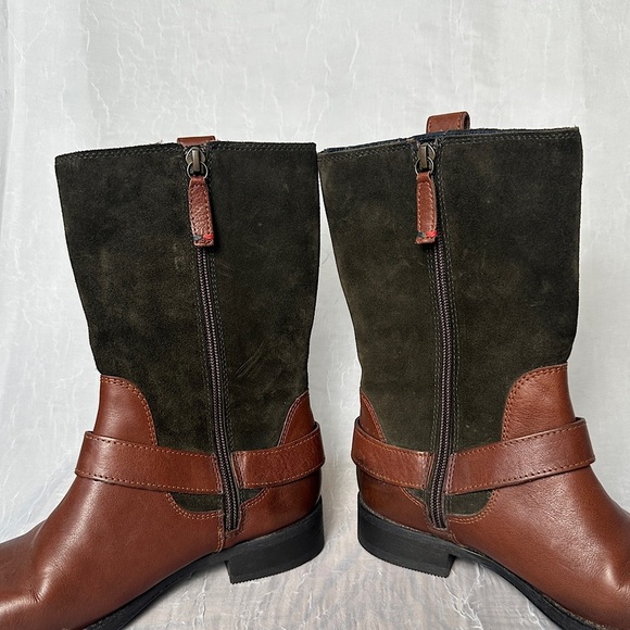 Tommy Hilfiger Equestrian Hamilton 8C Ranger Biker Boots Suede Leather - Picture 8 of 17